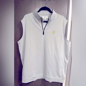 Peter Millar Light Gray Quarter-Zip Masters Vest